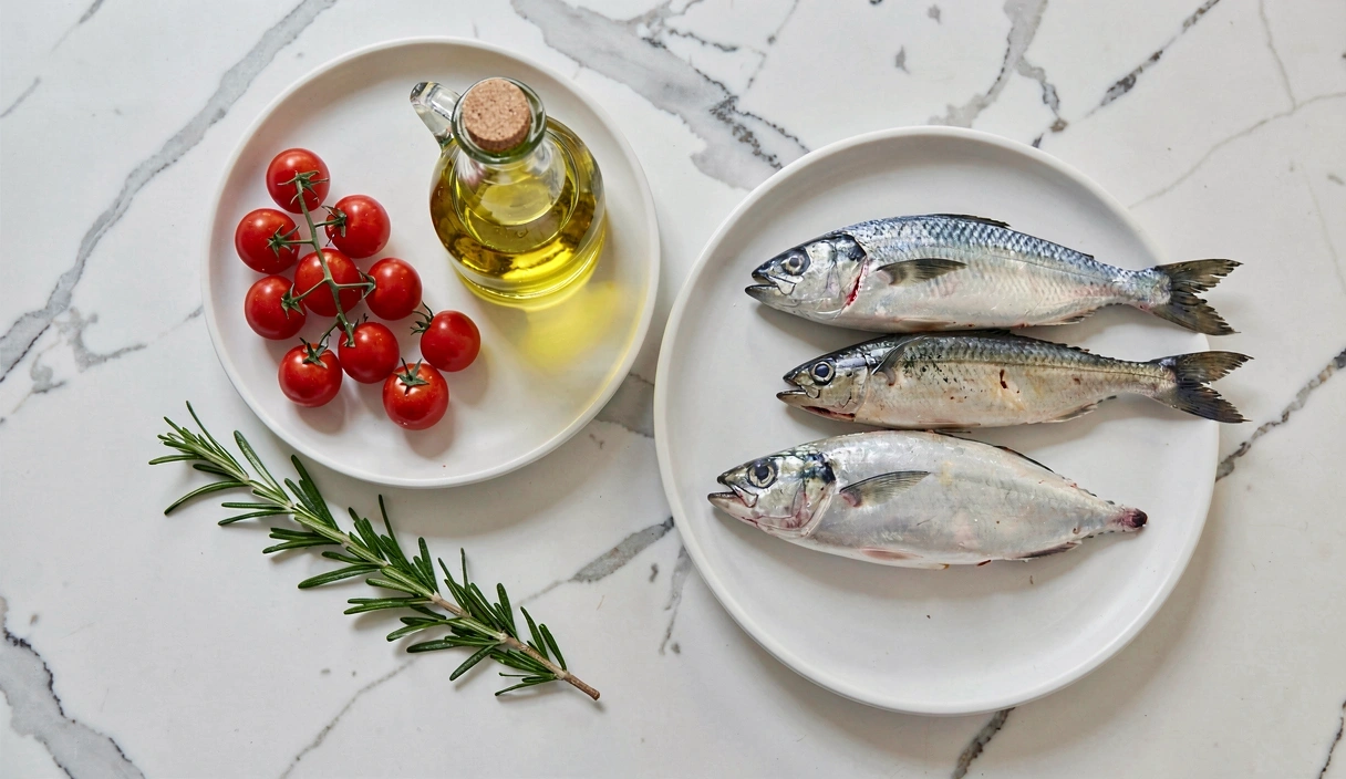 Ambiente de nutrição e ingredientes frescos